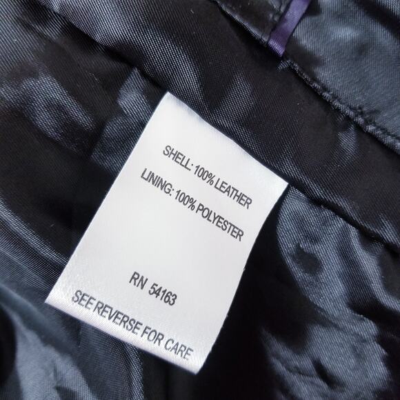 Calvin Klein Leather Moto Jacket - Picture 8 of 12